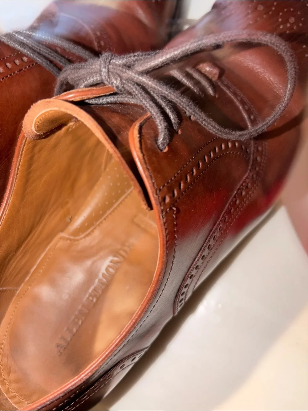 Allen Edmonds Brown Oxfords size 9.5